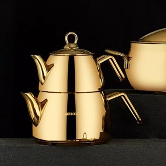 Amboss Aqu0595 Paslanmaz Çelik Çaydanlık Gold