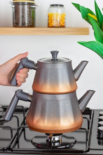 Porsima TE-191 Granit Çaydanlık Gri
