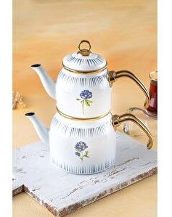 Acar Qualita Rain Mini Emaye Çaydanlık Beyaz
