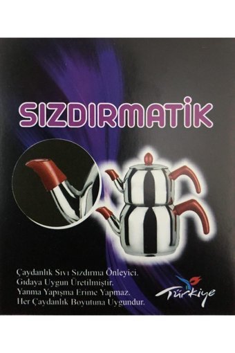 Beyhatun Sızdırmatik Çelik Çaydanlık Gümüş
