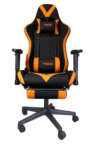 Twisted Minds TM8250 Ortopedik Ayak Uzatmalı Suni Deri Oyuncu Koltuğu Siyah-Turuncu