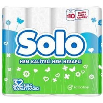Solo 2 Katlı 6x32'li Rulo Tuvalet Kağıdı