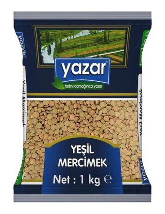 Yazar Yeşil Mercimek 5x1 kg