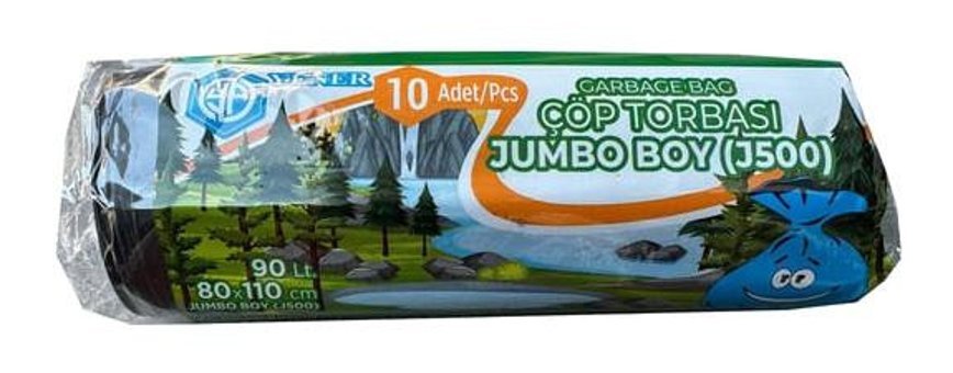 Yener Jumbo Boy 80x110 cm 10x20 Adet Çöp Poşeti