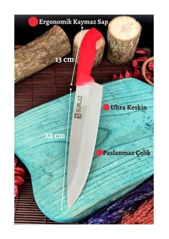Sürlaz 15 cm Ahşap - Çelik - Plastik Et Bıçağı