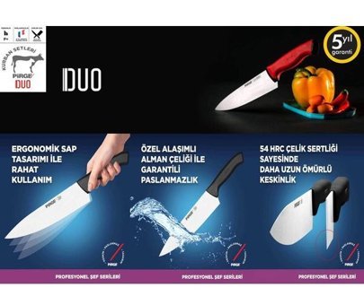 Pirge No:3 21 cm Paslanmaz Çelik Et Bıçağı