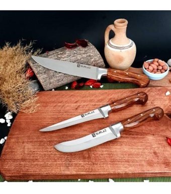 Sürlaz 20 cm Ahşap - Çelik Et Bıçağı