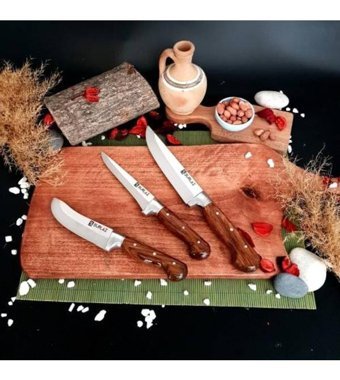 Sürlaz 20 cm Ahşap - Çelik Et Bıçağı