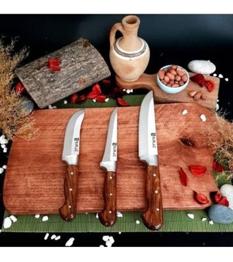 Sürlaz 20 cm Ahşap - Çelik Et Bıçağı