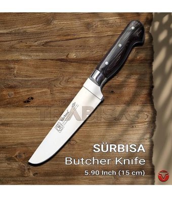 Sürbisa 61010 18 cm Ahşap - Çelik Et Bıçağı