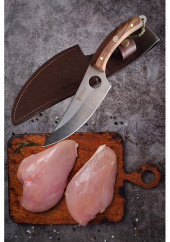 Sürlaz 32.5 cm Ahşap - Çelik Et Bıçağı