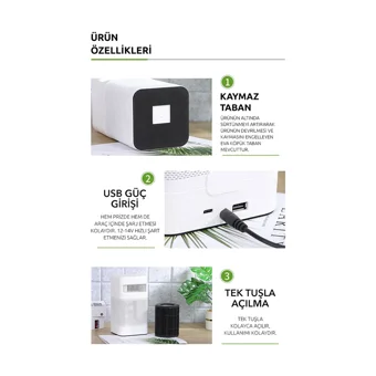 Nice 4 İn 1 5 W 30 dB 10 m² İyonizer Ozonsuz Hepa Filtreli Hava Temizleyici Beyaz