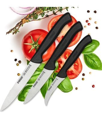 Pirge 13 cm Çelik Et Bıçağı 3'lü