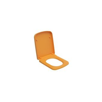 Bocchi A0322-021 Üstten Sıkmalı Yavaş Kapanan Parlak Mandalina Sarısı Köşeli Klozet Kapağı