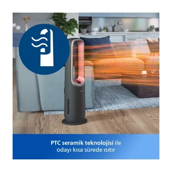 Philips Amf870/15 70 W 19 dB 70 m² Karbon Filtreli Ozonsuz Hepa Filtreli Hava Temizleyici Koyu Gri