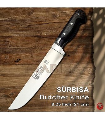 Sürbisa 61040 21.8 cm Ahşap - Çelik 12 Parça Et Bıçağı