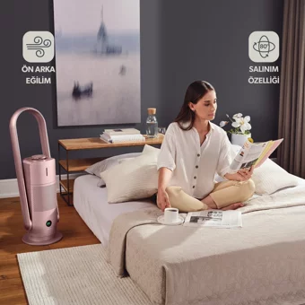 Homend O-Zone Duo Pro 9006H 60 W 20 m² Karbon Filtreli İyonizer Ozonsuz Hepa Filtreli Hava Temizleyici Pembe