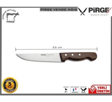 Pirge No:0 25 cm Paslanmaz Çelik 6 Parça Et Bıçağı