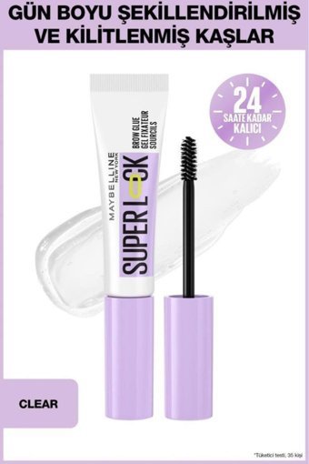 Maybelline New York Super Lock Suya Dayanıklı Şeffaf Maskara Kaş Sabitleyici