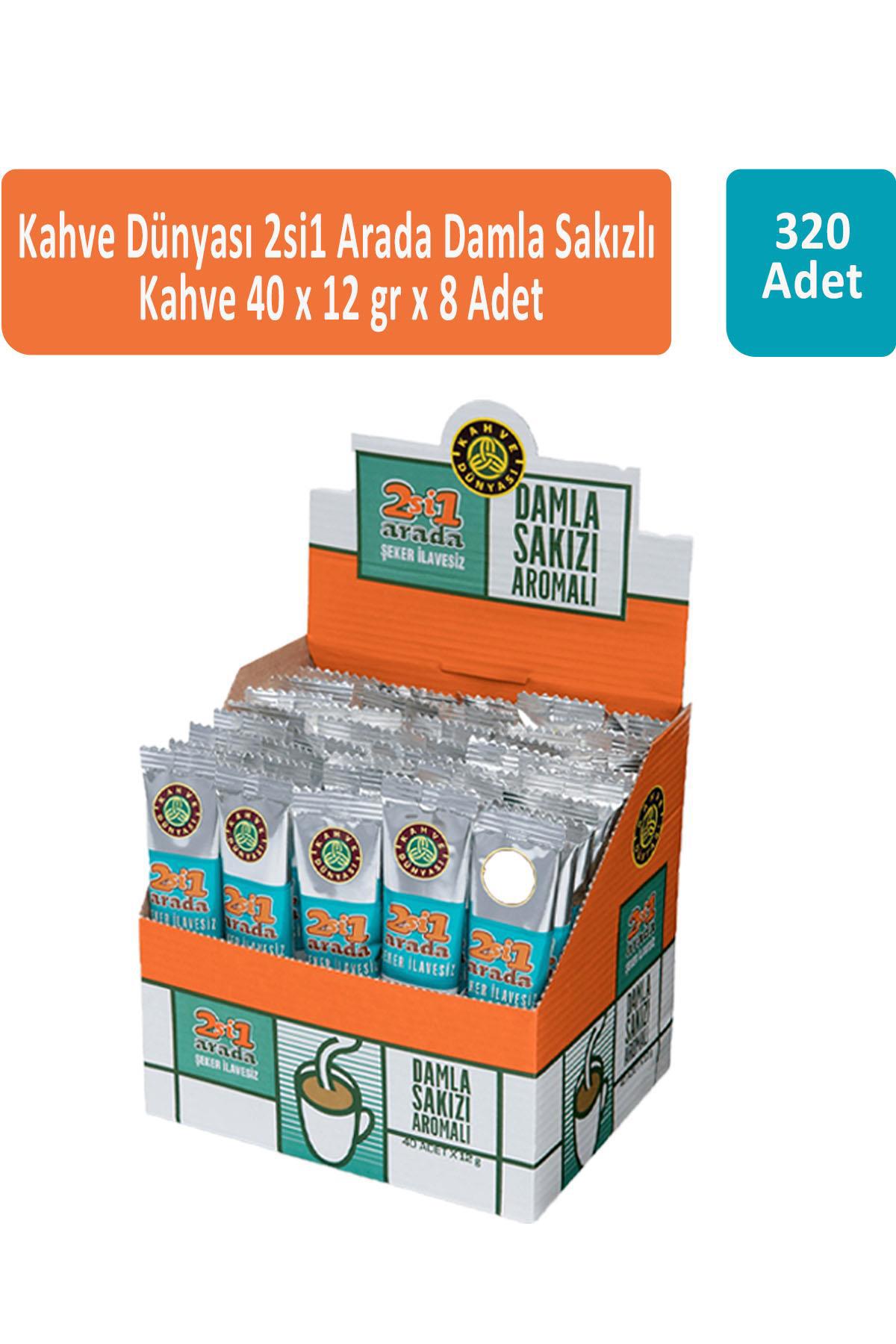 Kahve Dünyası 2'si 1 Arada Damla Sakızlı 12 gr 320 Adet Hazır Kahve
