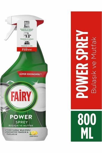 Fairy Power 3ü1 Arada Sıvı Sprey Mutfak Temizleyici 800 ml
