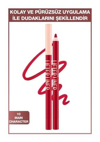 Maybelline New York Lifter Liner No: 10 Main Character Kremsi Dudak Kalemi Kırmızı