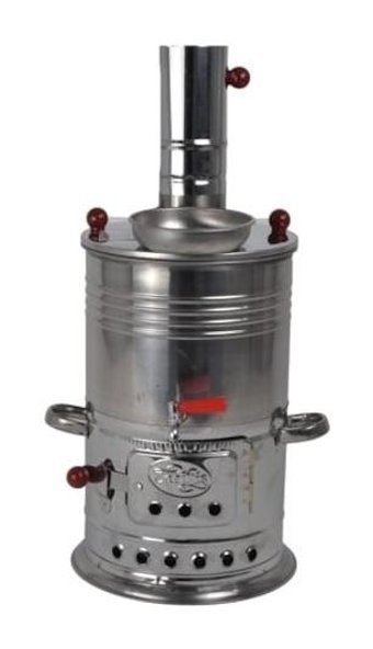 Zarif İş 3.5 lt Çelik Tek Demlikli Tek Musluklulu Elektrikli Semaver Gümüş