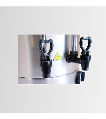 Remta REM.R12 1500 W 9 lt Çelik Tek Demlikli Çift Musluklulu Elektrikli Semaver Gümüş