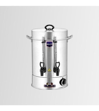 Remta REM.R12 1500 W 9 lt Çelik Tek Demlikli Çift Musluklulu Elektrikli Semaver Gümüş