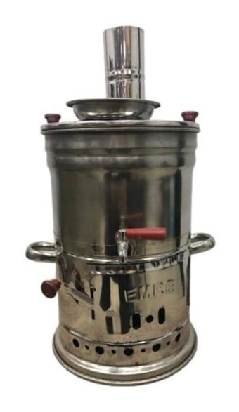 Emre 5 lt Çelik Tek Demlikli Tek Musluklulu Elektrikli Semaver Gümüş