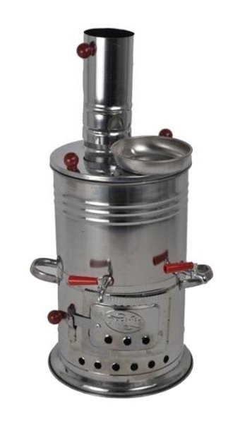 Zarif İş 3.5 lt Çelik Tek Demlikli Çift Musluklulu Elektrikli Semaver Gümüş