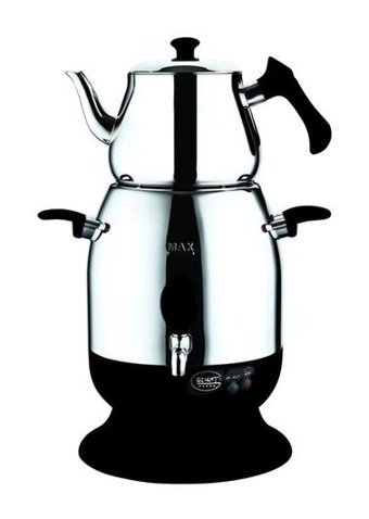 Özkent K-623 Marmaris 2200 W 3.5 lt Çelik Tek Demlikli Tek Musluklulu Elektrikli Semaver Kırmızı