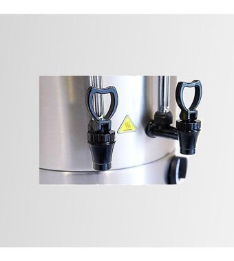 Remta R13 2200 W 12 lt Çelik Çift Musluklulu Elektrikli Semaver Gümüş