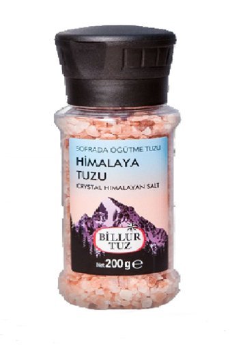 Billur İyotlu Kristal Himalaya Tuzu Değirmen 200 gr