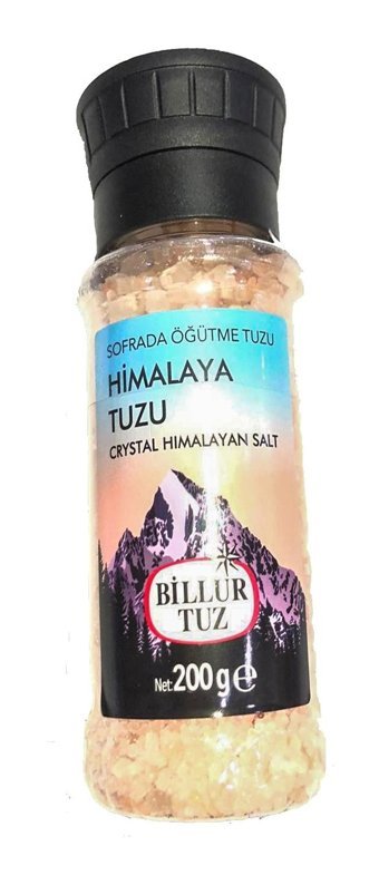 Billur İyotlu Kristal Himalaya Tuzu Değirmen 200 gr
