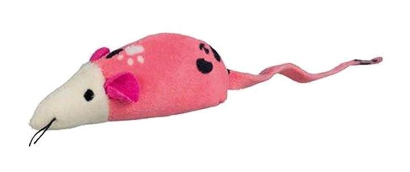 Trixie Kedi Otlu Peluş Isırma Yavru-Yetişkin Fare Kedi Oyuncağı Beyaz- Pembe