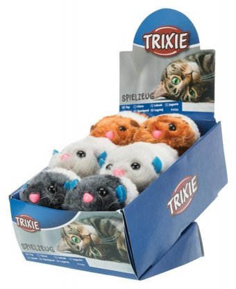 Trixie Peluş Tüylü Yakalama Yavru-Yetişkin Fare Kedi Oyuncağı