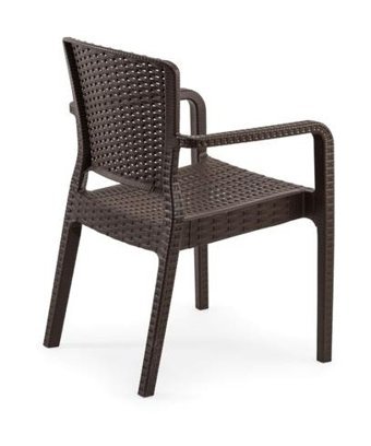 Bintaş Mobilya 90x90 cm Siyah Yuvarlak Plastik Bahçe Masası