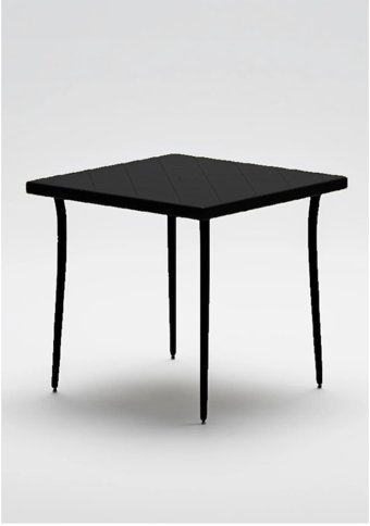 Çavdar Group Carmen 80x80 cm Siyah Kare Plastik Bahçe Masası