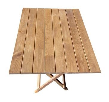 Apak Ahşap 60x80 cm Kahverengi Katlanabilir Dikdörtgen Ahşap Bahçe Masası