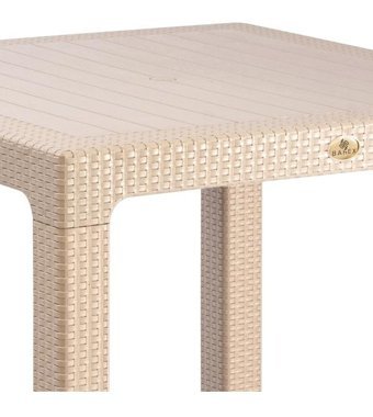 Bahex 90x150 cm Bej Dikdörtgen Plastik Bahçe Masası