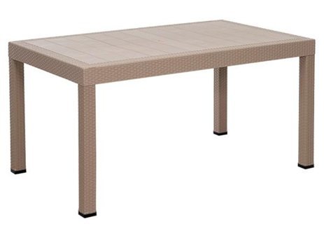 Sandalie 90x150 cm Bej Dikdörtgen Plastik Bahçe Masası