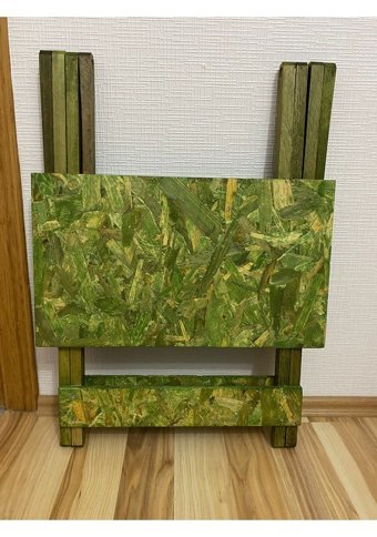 Apak Ahşap 60x50 cm Yeşil Katlanabilir Dikdörtgen Ahşap Bahçe Masası