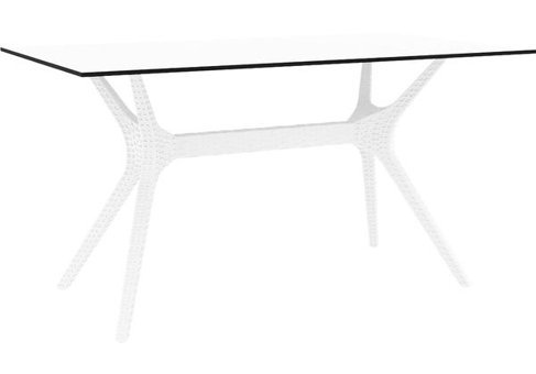 Siesta İbiza 80x140 cm Antrasit Dikdörtgen Plastik Bahçe Masası