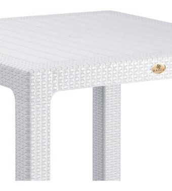 Bahex 90x150 cm Beyaz Dikdörtgen Plastik Bahçe Masası