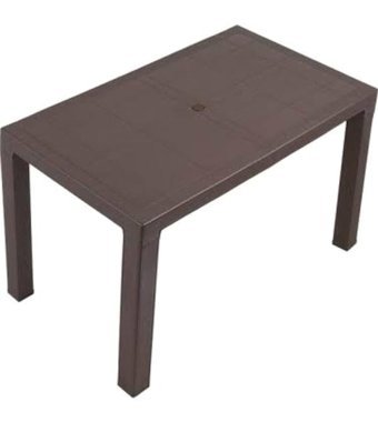 Büyük Arısoy Ticaret Mandella 70x120 cm Siyah Dikdörtgen Plastik Bahçe Masası