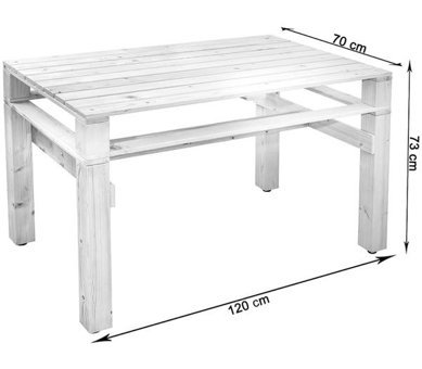 Evoke 120x70 cm Kahverengi Dikdörtgen Ahşap Bahçe Masası