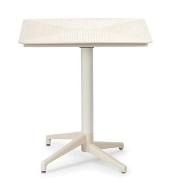 Bintaş Mobilya 70x70 cm Bej Kare Alüminyum Bahçe Masası