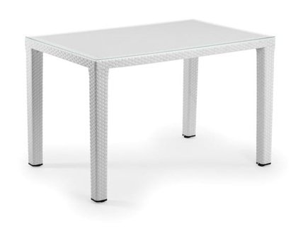 Bintaş Mobilya Star 120x80 cm Beyaz Dikdörtgen Plastik Bahçe Masası