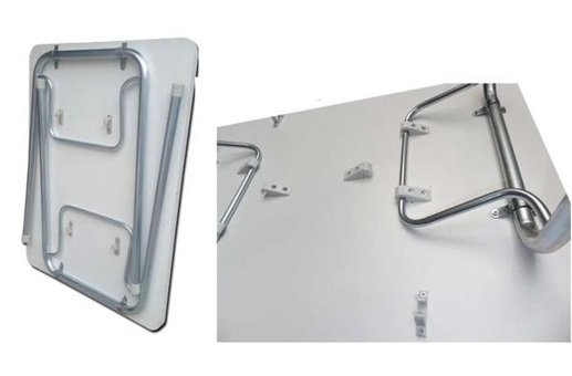 Depolife 60x100 cm Beyaz Katlanabilir Dikdörtgen Bahçe Masası